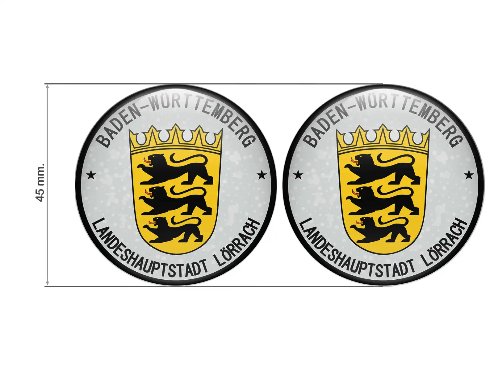 TÜV Plakette Landeshauptstadt Lörrach Nummernschild Plakette